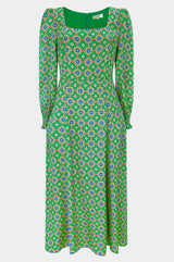 Iyla-Dress-Geo-Floral-Green