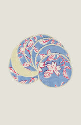 Block Print Face Pads | Japanese Flower Marina Blue