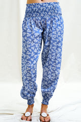 Harem Trousers | Blue/White - Aspiga
