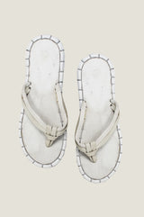 Recycled Leather Sandals | White - Aspiga