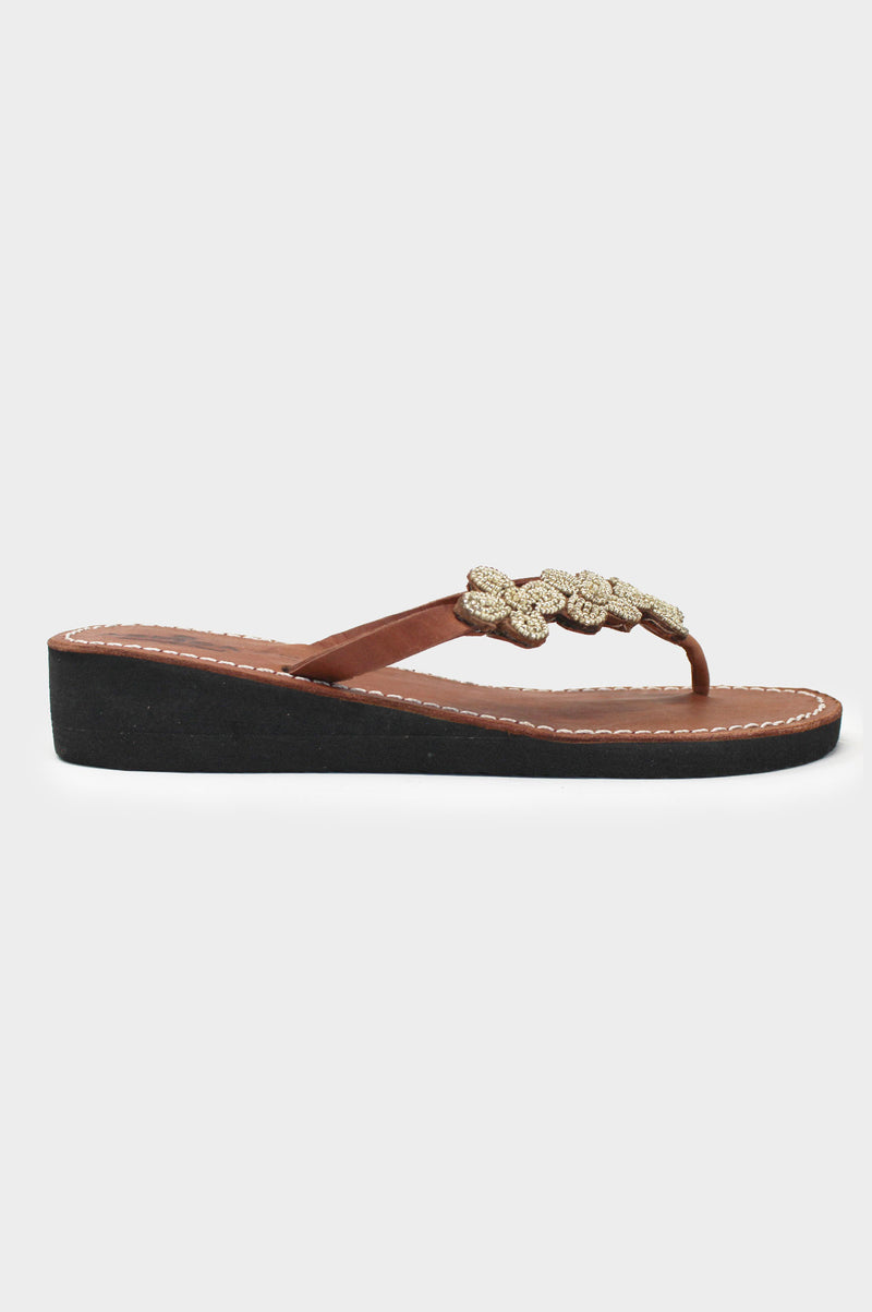 Tatu Heel Sandals | Light Gold - Aspiga