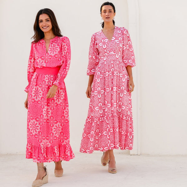 Women's Pink Maxi Dresses | Aspiga