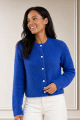 Alpaca Blend Brittany Cardigan | Cobalt