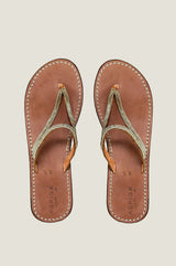 Silver Embellished Heel Sandal | Silver/Tan
