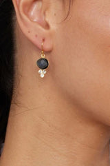 Crystal Earrings | Gold/Navy