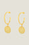 Hammered Hoop Earrings | Gold