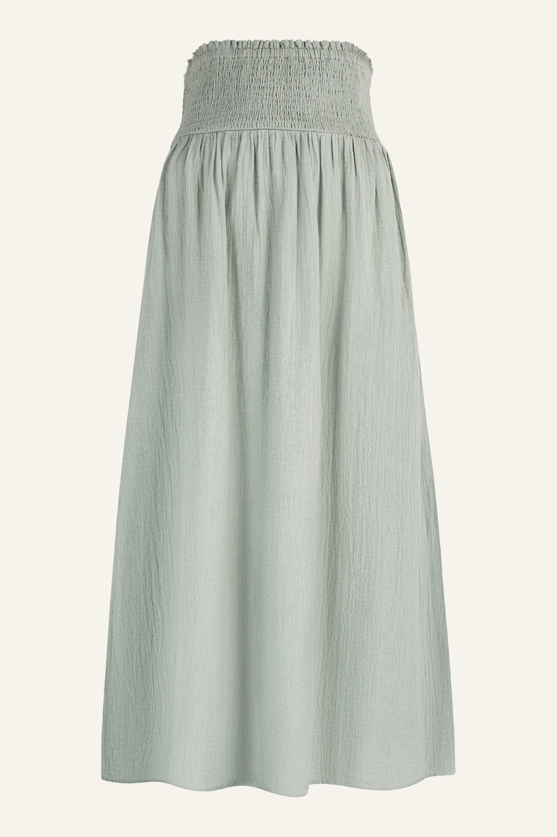 Brady Cheesecloth Skirt | Light Khaki