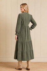 Liv Corduroy Dress | Khaki
