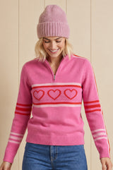 Rona Rib Knit Hat | Pink