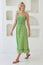 Rhianna Organic Cotton Dress | Green/White