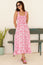 Rhianna Organic Cotton Dress | Pink/White