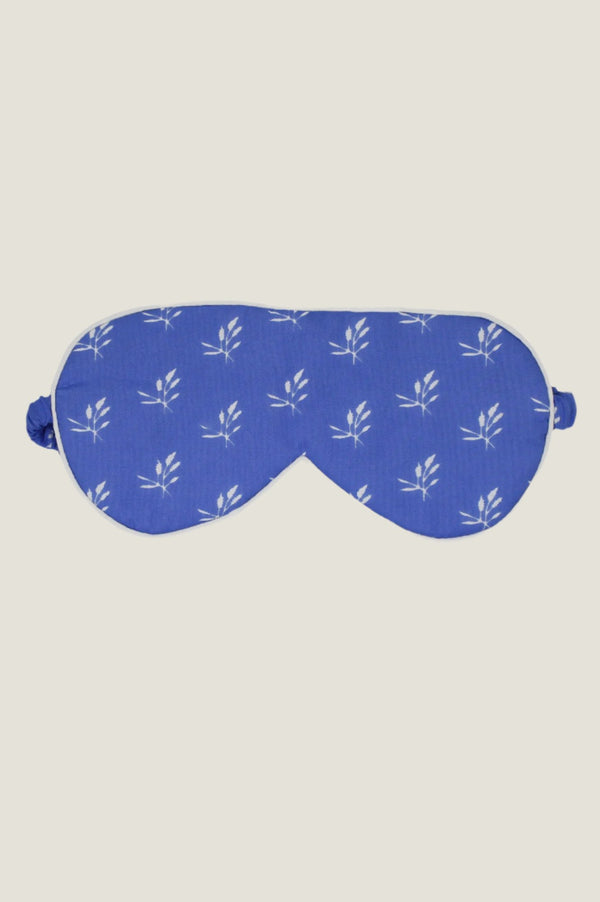 Eye Mask | Willow Leaf Blue/White