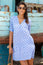 Santorini Organic Cotton Beach Dress | White/Blue
