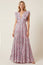 V Neck Rose Maxi Dress | White/Green/Pink