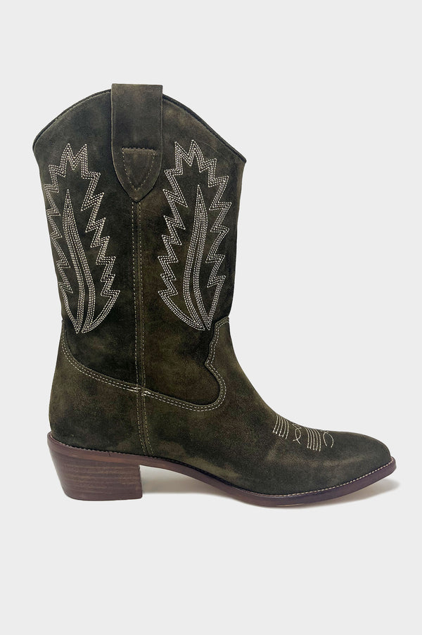 Camilla Cowboy Boots | Khaki