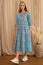 Emma Organic Cotton Dress | Flower Wheel Green/White