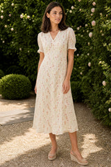 RHS Sally Anne Short Sleeve Dress | Cream