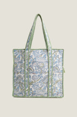 Weekend Zipper Bag | White/Blue/Green