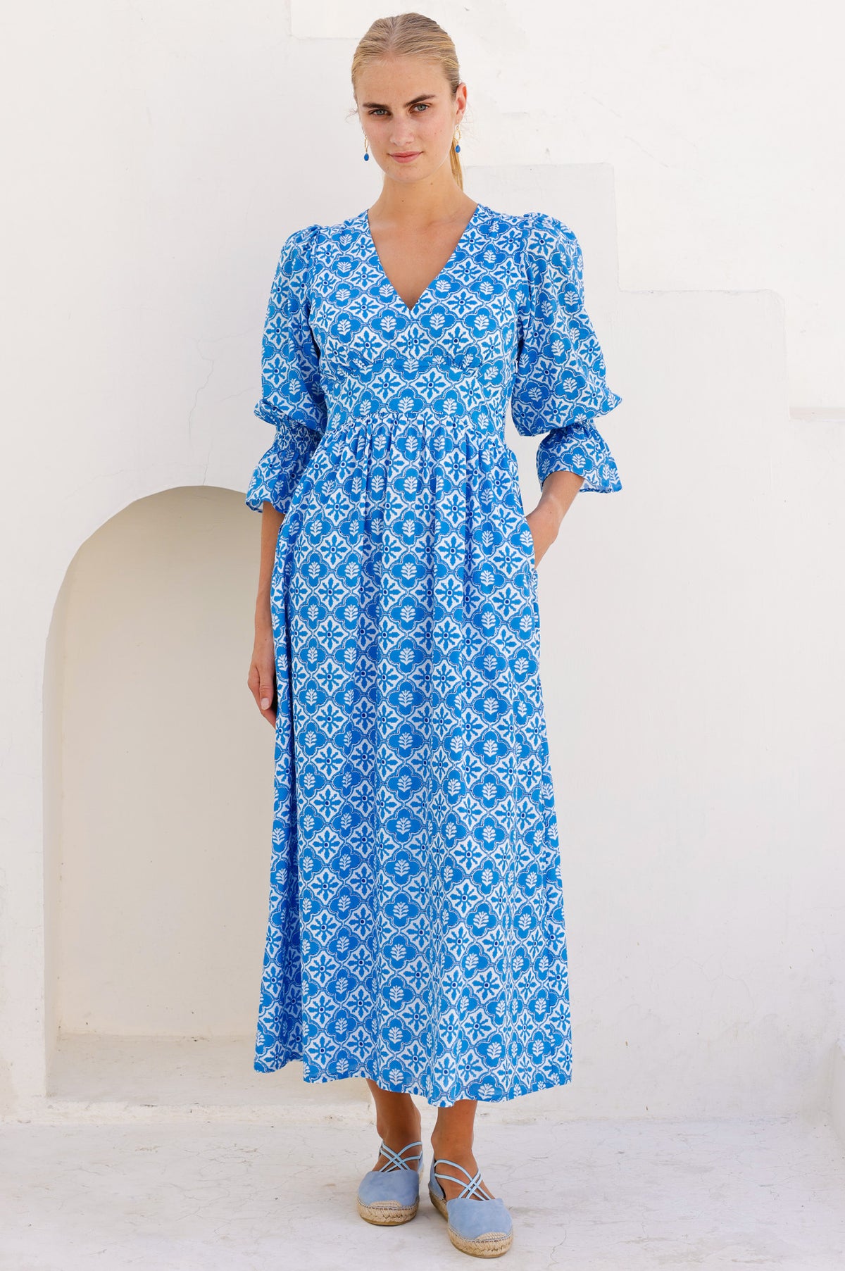 Womens Aspiga Blue Chloe Thin Cotton Dress XS (US 2)
