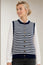 Merino Wool Stripe Button Knit Gilet | Navy/Off White