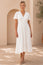 Tessa Organic Cotton Cheesecloth Dress | White