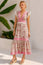 Pippa Organic Cotton Block Print Dress | White/Pink