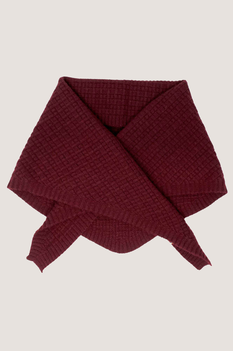 Merino Wool Tie Neck Scarf | Wine