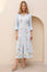 RHS Floral Printed Linen Dress | Pale Blue