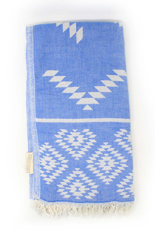 Pestemal Greek Absorbent Towels | Marina Blue