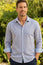 Men's Organic Cotton Shirt | Snowdrop Blue/White