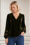 Claudette Velvet Blouse | Dark Olive