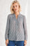 Nina Tie Neck Printed Top | Blue