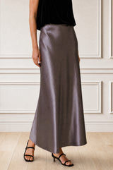 Satin Slip Skirt | Mink