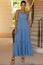 Tabitha Organic Cotton Dobby Dress | Blue