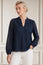 Long Sleeve Lace Blouse | Navy