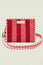 Small Cotton Quilted Bag | Stripe/Pink