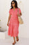 Riley Viscose Crinkle Dress | Coral/Pink