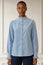 Embroidered Smocked Baby Cord Blouse | Ice Blue