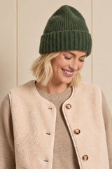 Rona Rib Knit Hat | Forest Green