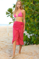 Organic Cotton Dobby Wrap Sarong | Raspberry