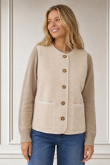 Borg Wool Blend Gilet | Cream