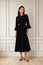 Elizabeth Stretch Corduroy Midi Dress | Black