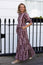 Moxi Peplum Maxi Dress | Burgundy/Pink