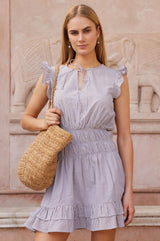 Mini Macy Stripe Dress | Chocolate/White