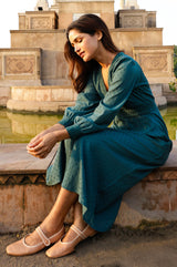 Long Sleeve Iris Dress | Teal