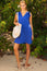 Short Swing Organic Cotton Cheesecloth Dress | Cobalt