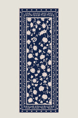 Block Print Scarf 70cm x 180cm | Cream/Navy