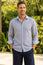 Men's Organic Cotton Shirt | Snowdrop Blue/White