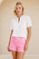 Low Rise Scallop Short | Pink