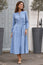 Dropped Waist Baby Cord Midi Dress | Ice Blue